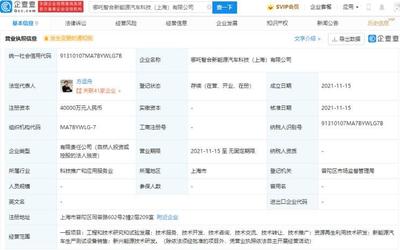 哪吒汽車上海成立新公司，注資4億加碼新興能源技術(shù)研發(fā)